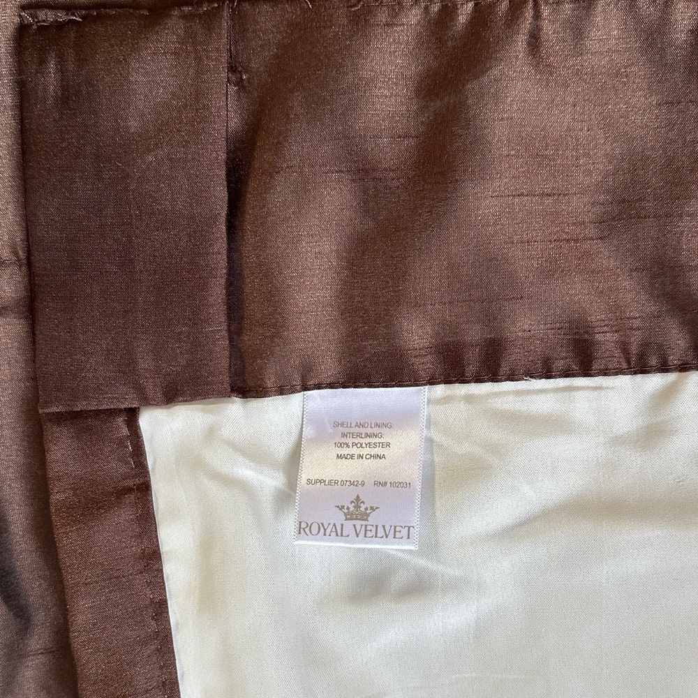 Luxurious Brown Blackout Insulated Curtain Set of 2
